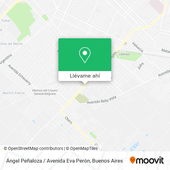 Mapa de Ángel Peñaloza / Avenida Eva Perón