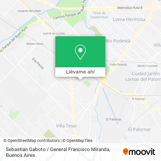 Mapa de Sebastián Gaboto / General Francisco Miranda