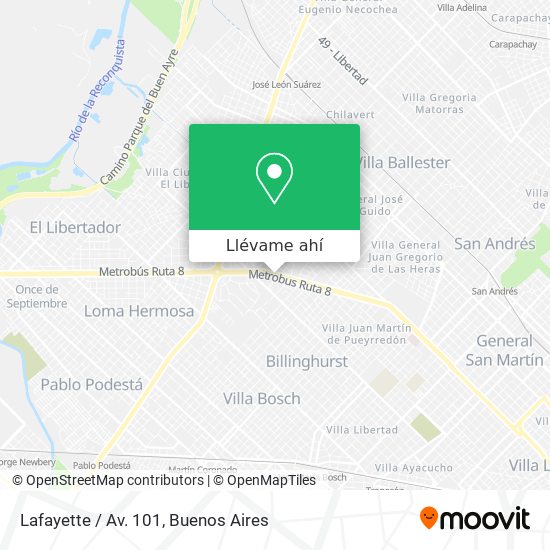 Mapa de Lafayette / Av. 101