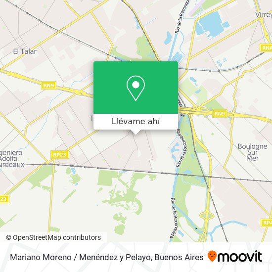 Mapa de Mariano Moreno / Menéndez y Pelayo