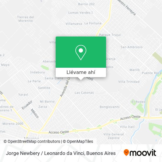 Mapa de Jorge Newbery / Leonardo da Vinci