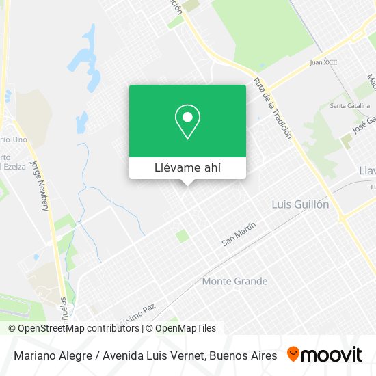 Mapa de Mariano Alegre / Avenida Luis Vernet