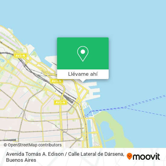 Mapa de Avenida Tomás A. Edison / Calle Lateral de Dársena
