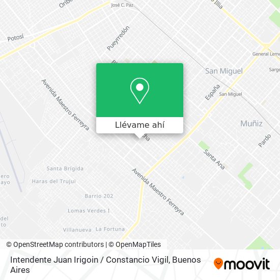 Mapa de Intendente Juan Irigoin / Constancio Vigil