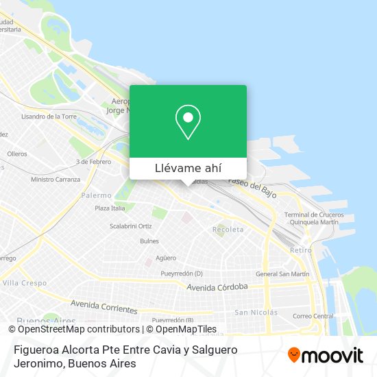 Mapa de Figueroa Alcorta  Pte  Entre Cavia y Salguero  Jeronimo