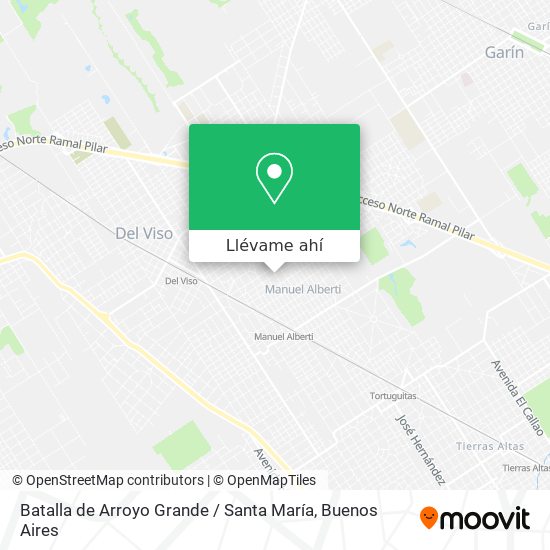 Mapa de Batalla de Arroyo Grande / Santa María