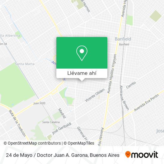 Mapa de 24 de Mayo / Doctor Juan A. Garona