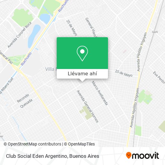Mapa de Club Social Eden Argentino