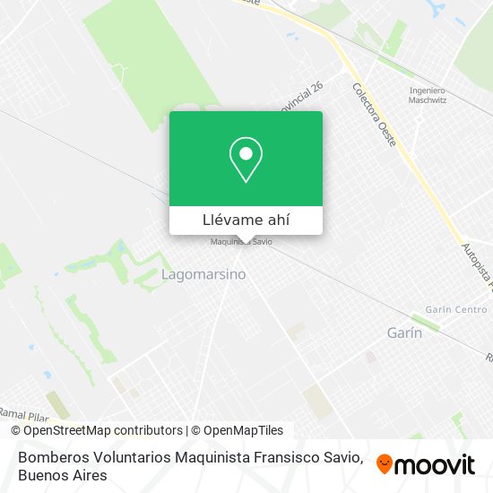 Mapa de Bomberos Voluntarios Maquinista Fransisco Savio