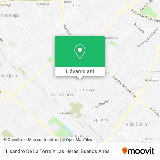 Mapa de Lisandro De La Torre Y Las Heras