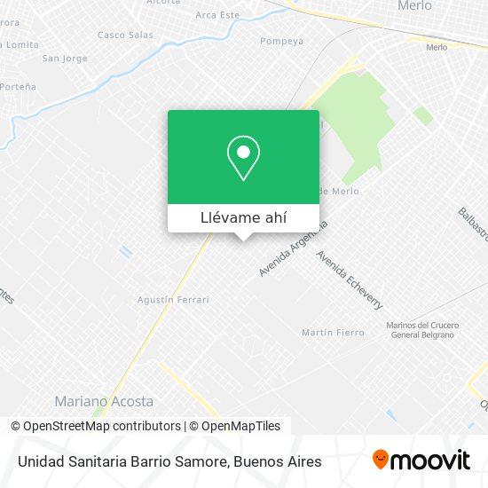 Mapa de Unidad Sanitaria Barrio Samore