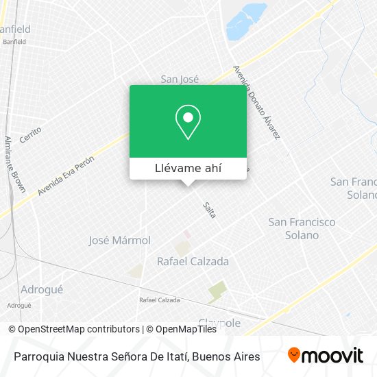 Mapa de Parroquia Nuestra Señora De Itatí