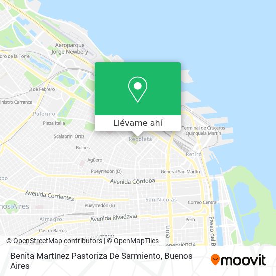 Mapa de Benita Martínez Pastoriza De Sarmiento