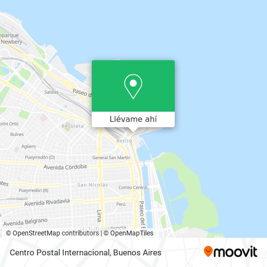 Mapa de Centro Postal Internacional