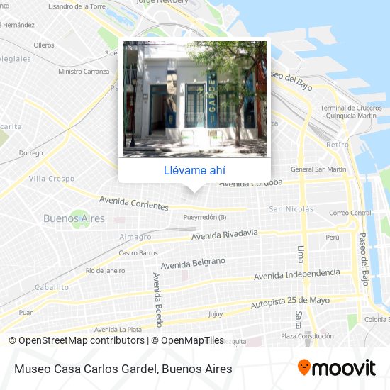Mapa de Museo Casa Carlos Gardel