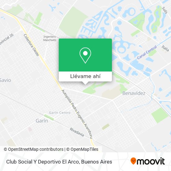 Mapa de Club Social Y Deportivo El Arco