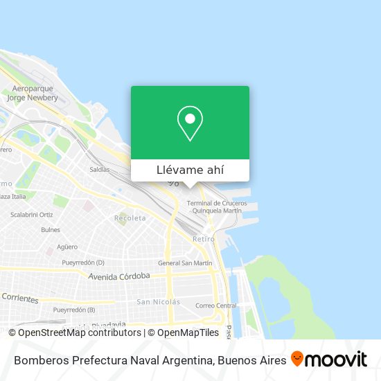 Mapa de Bomberos Prefectura Naval Argentina