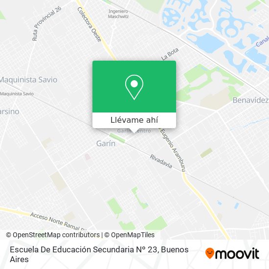 Mapa de Escuela De Educación Secundaria Nº 23