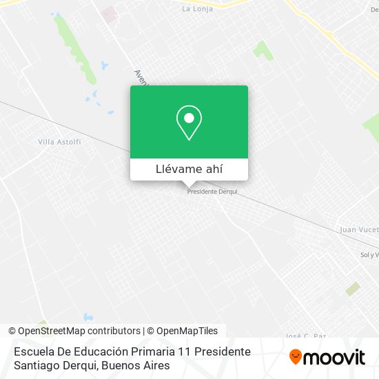 Mapa de Escuela De Educación Primaria 11 Presidente Santiago Derqui