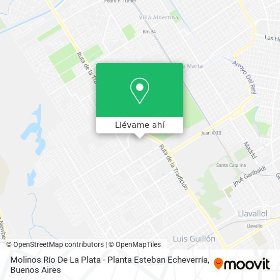 Mapa de Molinos Río De La Plata - Planta Esteban Echeverría
