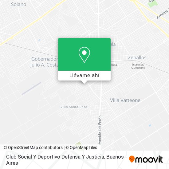 Mapa de Club Social Y Deportivo Defensa Y Justicia