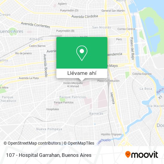 Mapa de 107 - Hospital Garrahan