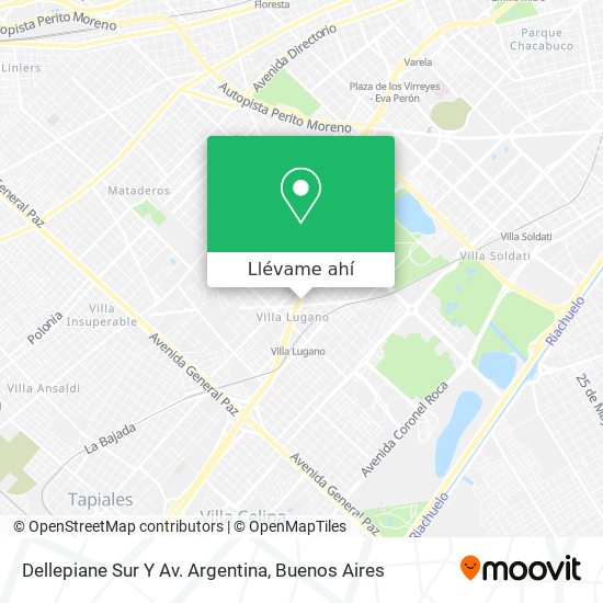 Mapa de Dellepiane Sur Y Av. Argentina