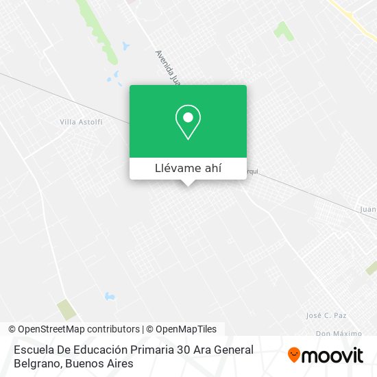 Mapa de Escuela De Educación Primaria 30 Ara General Belgrano