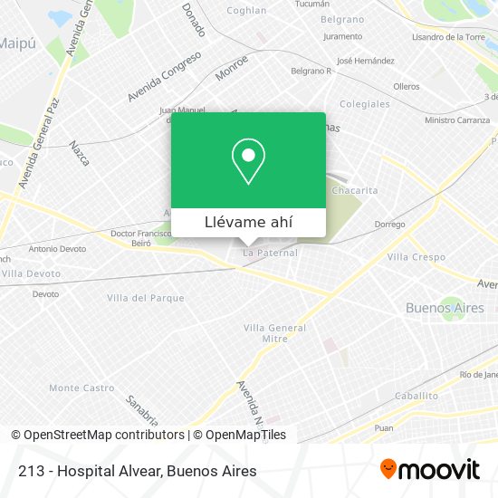 Mapa de 213 - Hospital Alvear