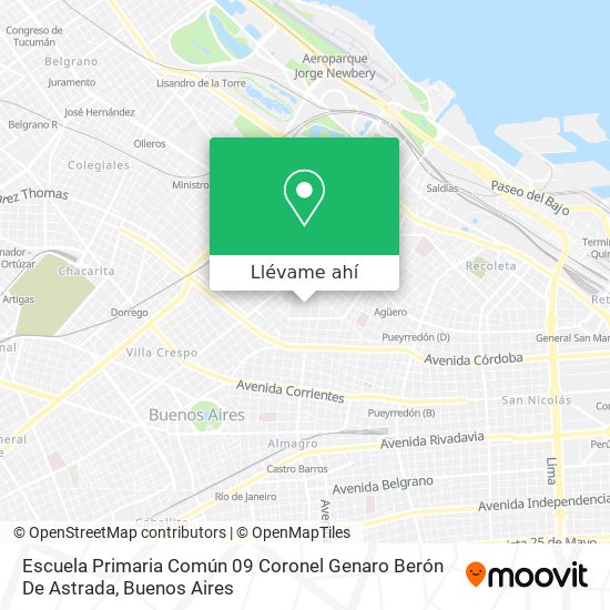 Mapa de Escuela Primaria Común 09 Coronel Genaro Berón De Astrada