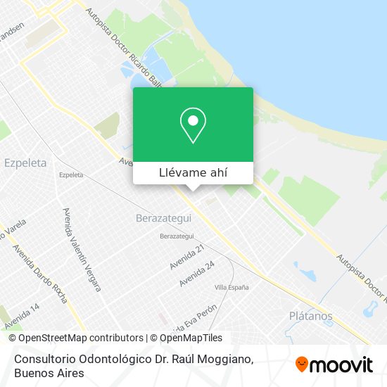 Mapa de Consultorio Odontológico Dr. Raúl Moggiano