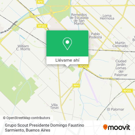 Mapa de Grupo Scout Presidente Domingo Faustino Sarmiento