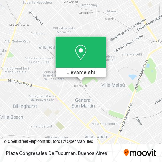 Mapa de Plaza Congresales De Tucumán