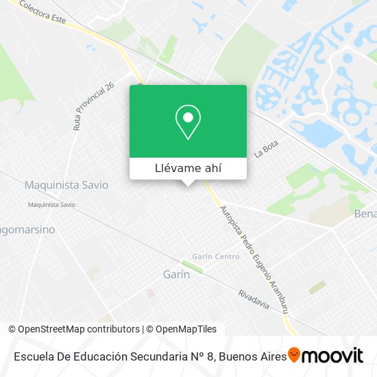 Mapa de Escuela De Educación Secundaria Nº 8