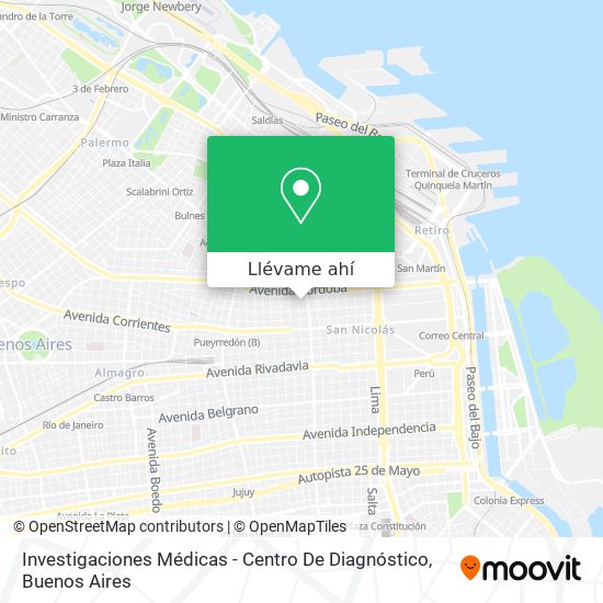 Mapa de Investigaciones Médicas - Centro De Diagnóstico