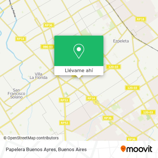 Mapa de Papelera Buenos Ayres