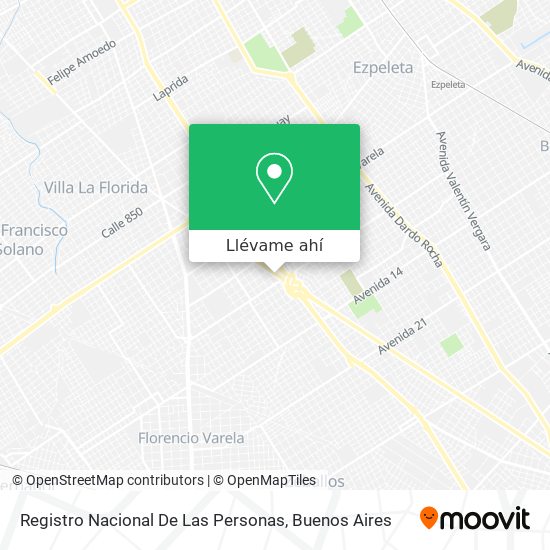 Mapa de Registro Nacional De Las Personas