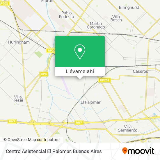 Mapa de Centro Asistencial El Palomar