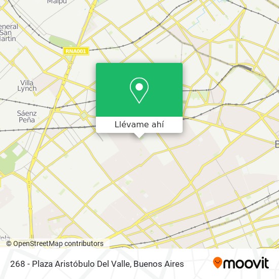 Mapa de 268 - Plaza Aristóbulo Del Valle