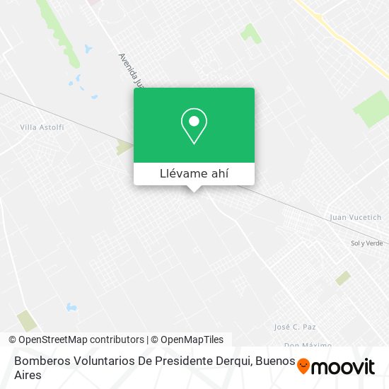 Mapa de Bomberos Voluntarios De Presidente Derqui