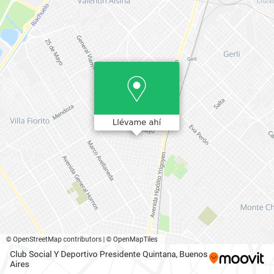 Mapa de Club Social Y Deportivo Presidente Quintana