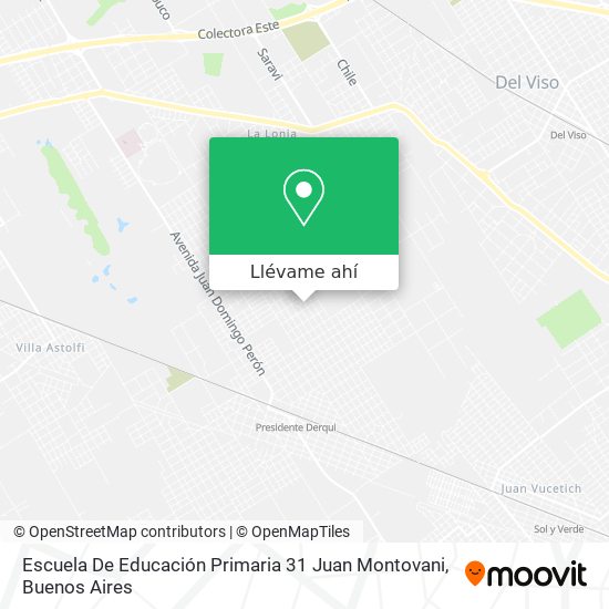 Mapa de Escuela De Educación Primaria 31 Juan Montovani