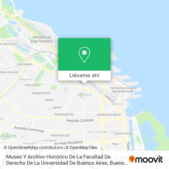 Mapa de Museo Y Archivo Histórico De La Facultad De Derecho De La Universidad De Buenos Aires