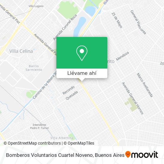 Mapa de Bomberos Voluntarios Cuartel Noveno