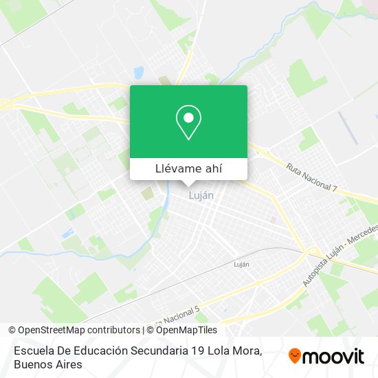 Mapa de Escuela De Educación Secundaria 19 Lola Mora