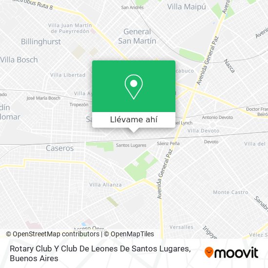 Cómo llegar a Rotary Club Y Club De Leones De Santos Lugares en Tres De  Febrero en Colectivo, Tren o Subte?