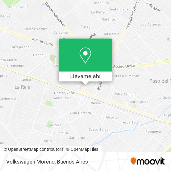 Mapa de Volkswagen Moreno