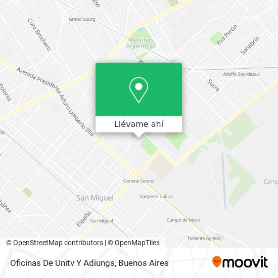 Mapa de Oficinas De Unitv Y Adiungs