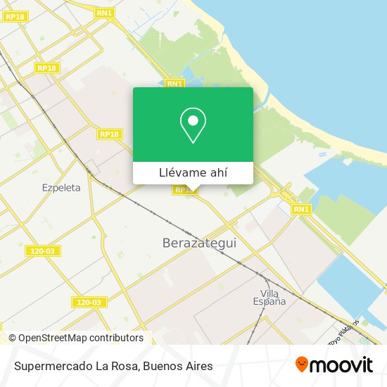 Mapa de Supermercado La Rosa