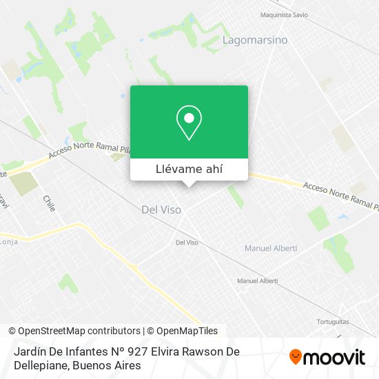 Mapa de Jardín De Infantes Nº 927 Elvira Rawson De Dellepiane